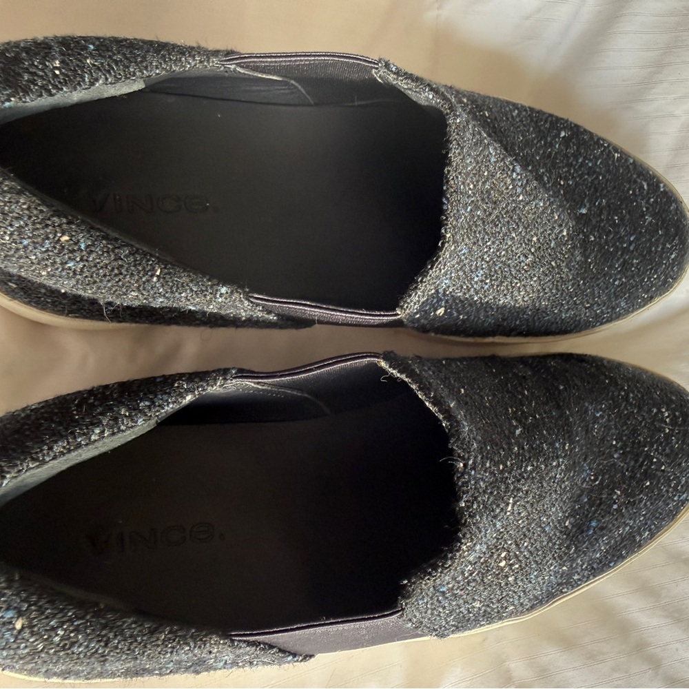 Vince Blue Tweed Slip-On Platform Slip-Ons | 7.5 - Picture 6 of 6